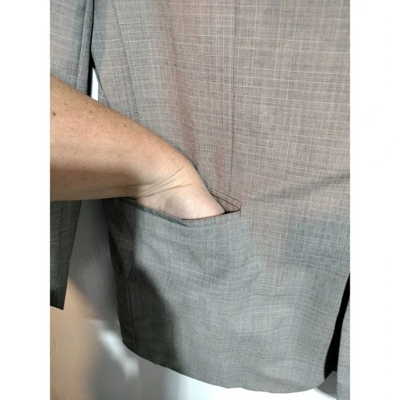 Loriano gray sport suit coat jacket 100% Wool men size 44L*
